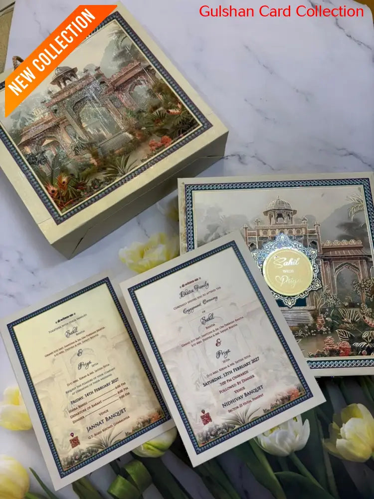 Dry Fruits/ Chocolate Designer Invitation Box in Peacock Design SD-05.