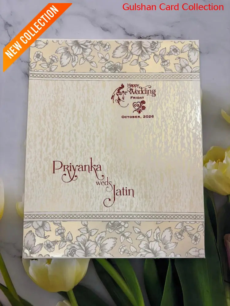 Floral designer wedding invitation SD B-131.
