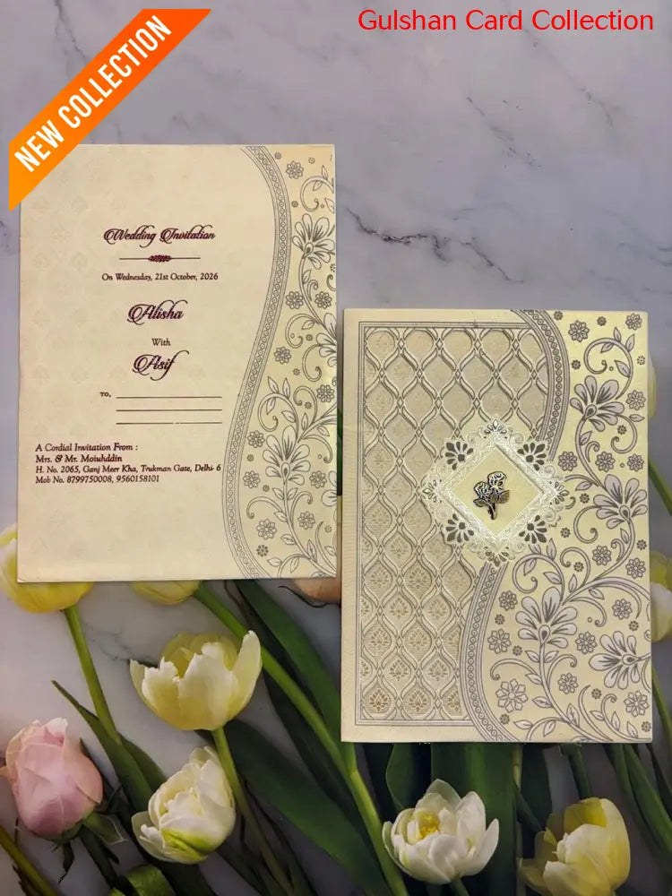 Floral  Wedding Invitation Card SD B-115.