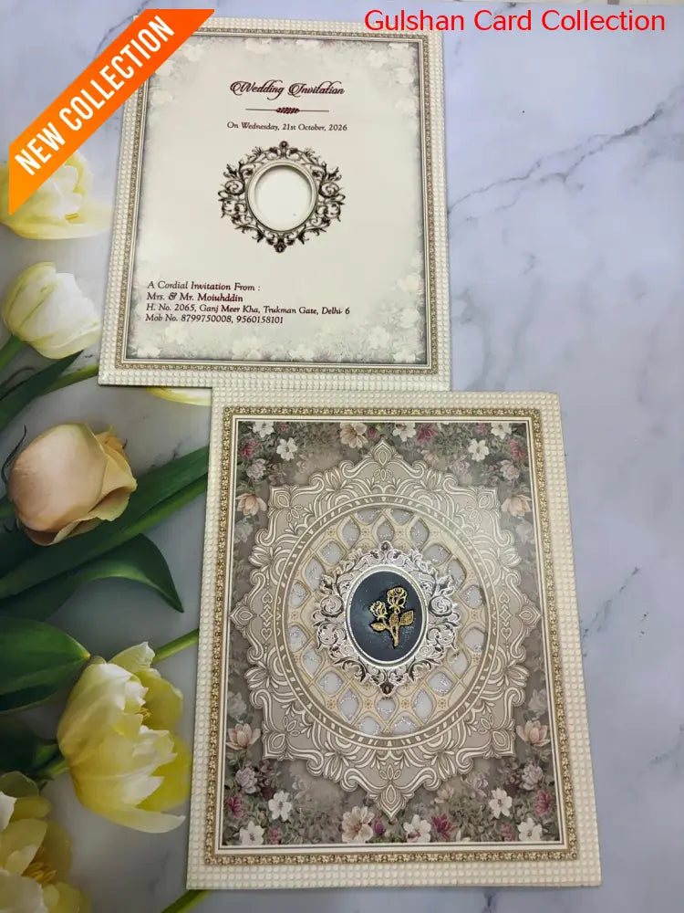 Floral  Wedding Invitation Card SD D- 84.