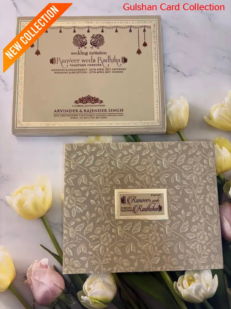 Hardboard Designer Wedding Invitation Card for Marriage RD 580