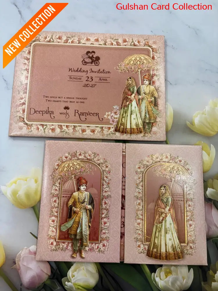 Hardboard Designer Wedding Invitation Card for Marriage RD 7088