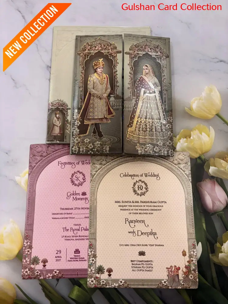 Hardboard Designer Wedding Invitation Card for Marriage RD 7093