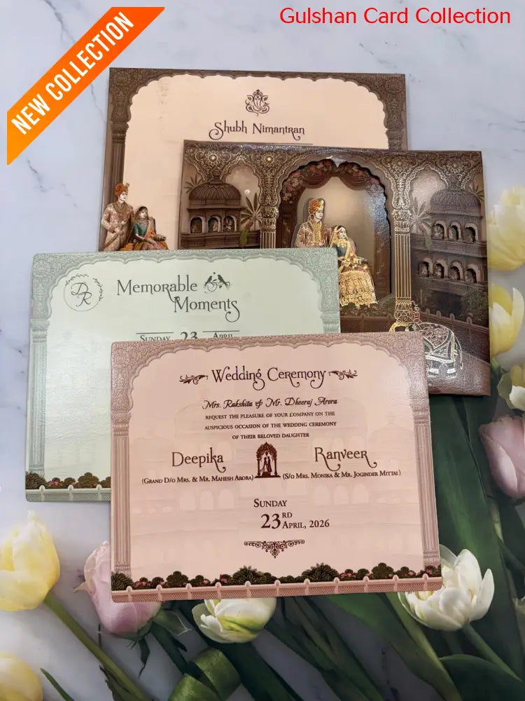 Hardboard Designer Wedding Invitation Card for Marriage RD 8005