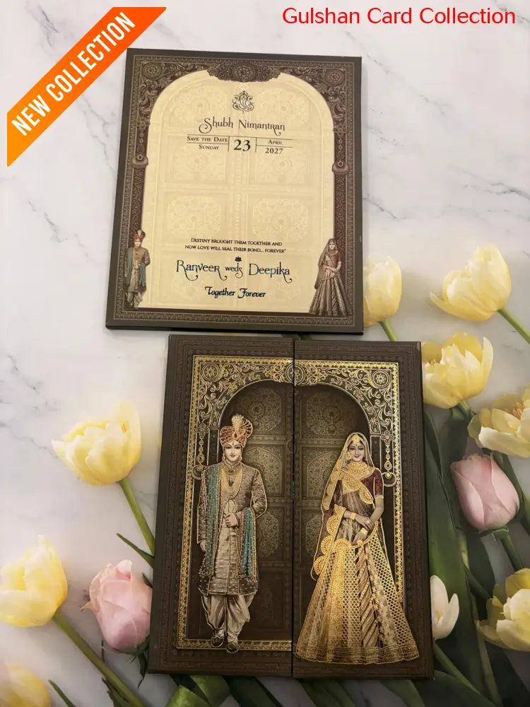 Hardboard Designer Wedding Invitation Card for Marriage RD 8008