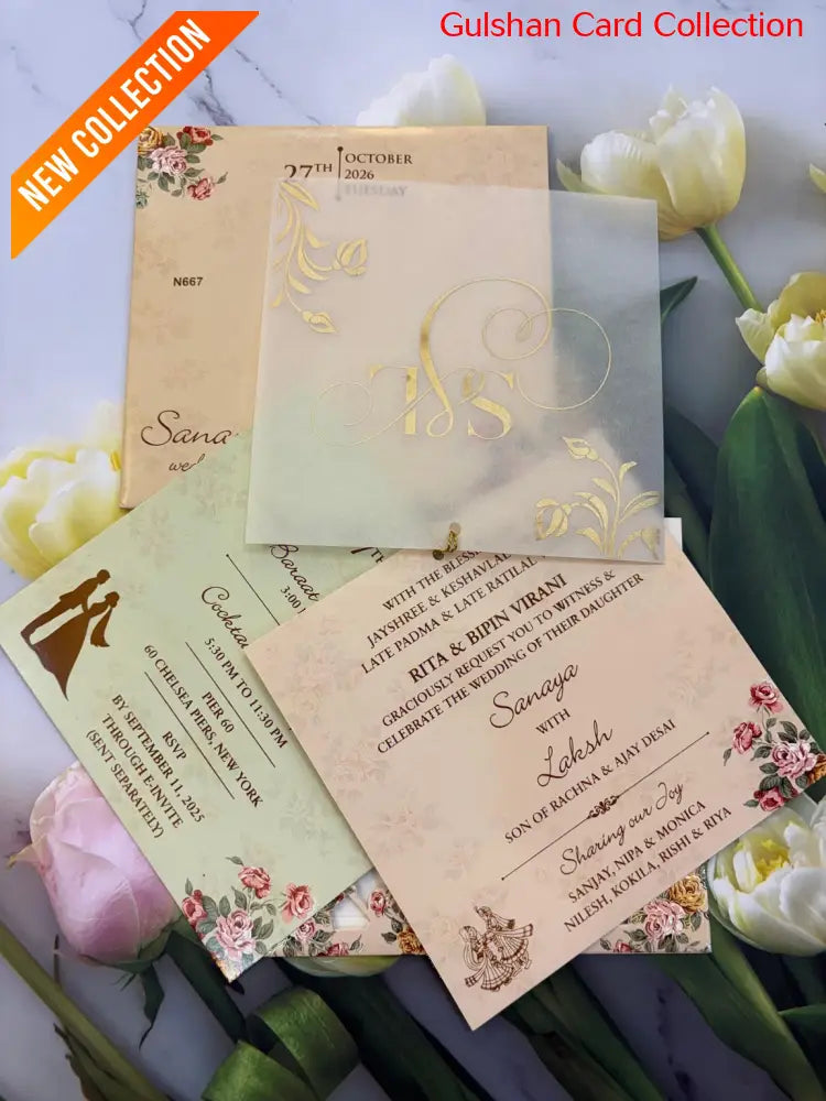 Laser Designer Wedding Invitation Card for Marriage JC N667