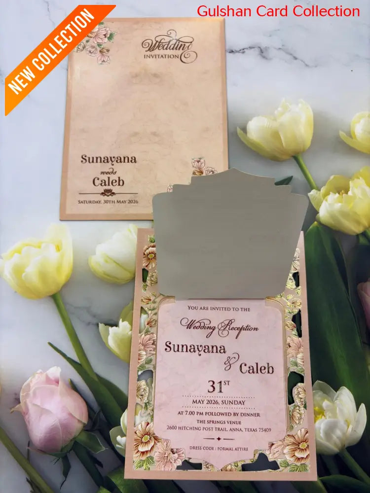 Laser Designer Wedding Invitation Card for Marriage JC N670