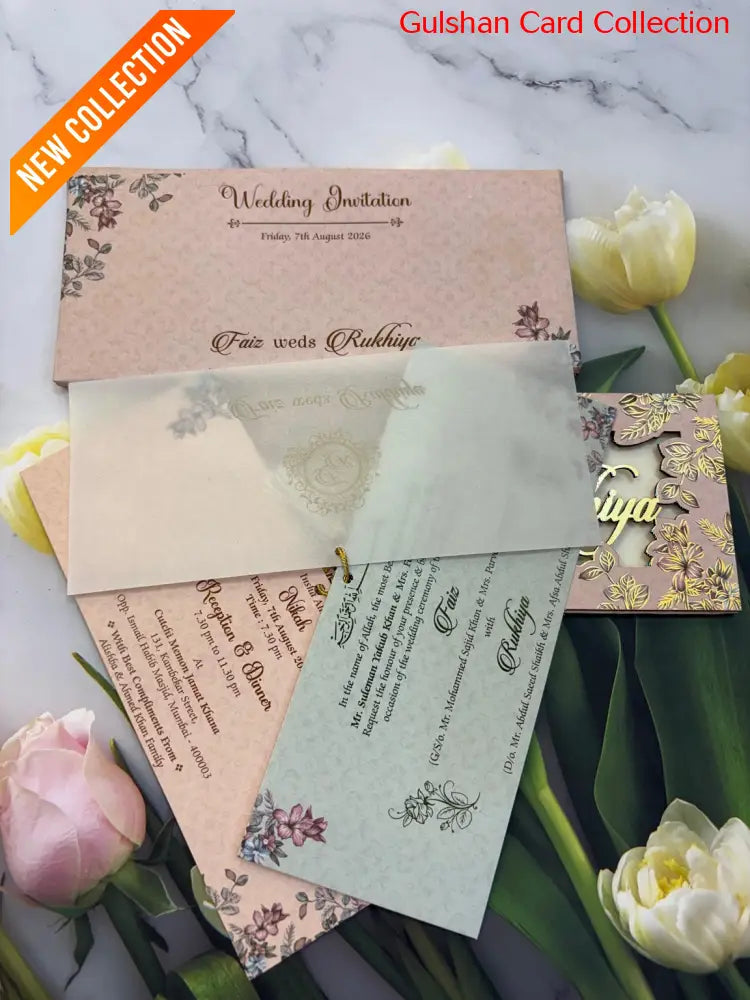 Laser Designer Wedding Invitation Card for Marriage JC N714