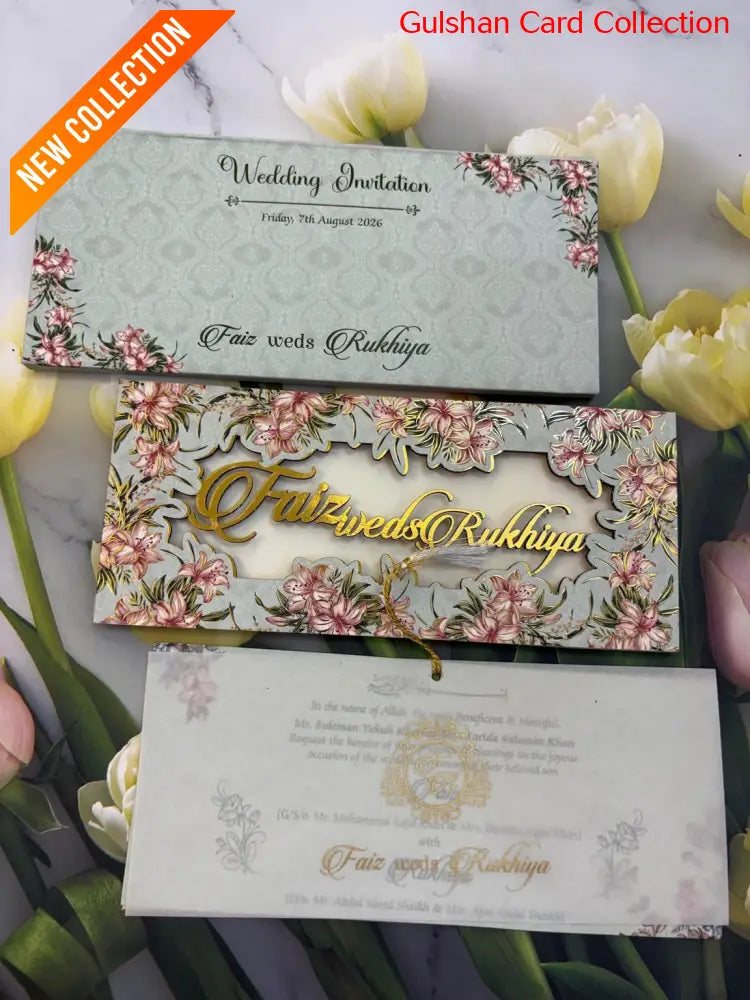 Laser Designer Wedding Invitation Card for Marriage JC N715