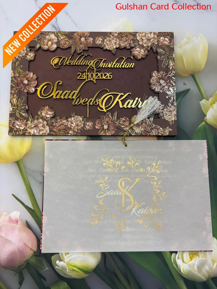 Laser Designer Wedding Invitation Card for Marriage JC N775