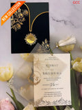 Opulent Black & Gold Foil Floral Wedding Invitation Suite with Vellum Overlay
