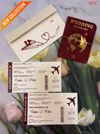 Passport Wedding Invitation Cards for Marriage | Unique Travel Theme Wedding Invites