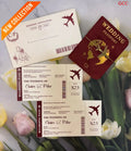 Passport Wedding Invitation Cards for Marriage | Unique Travel Theme Wedding Invites
