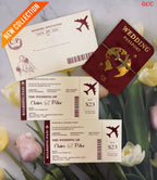 Passport Wedding Invitation Cards for Marriage | Unique Travel Theme Wedding Invites