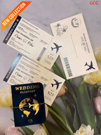 Passport Wedding Invitation Cards for Marriage | Unique Travel Theme Wedding Invites