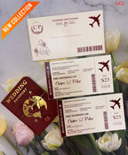 Passport Wedding Invitation Cards for Marriage | Unique Travel Theme Wedding Invites