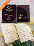 Premium Burgundy Wedding Invitation Card with Gold Foil Printing | Elegant Marriage Invite