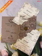 Premium Floral Wedding Invitation Card Set | Luxury Taupe & Ivory Wedding Invitations