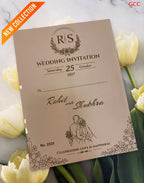 Premium Floral Wedding Invitation Card Set | Luxury Taupe & Ivory Wedding Invitations