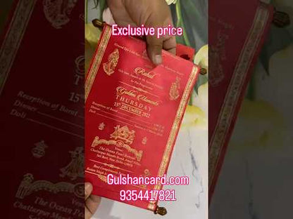 Designer Scroll Cards for Invitation