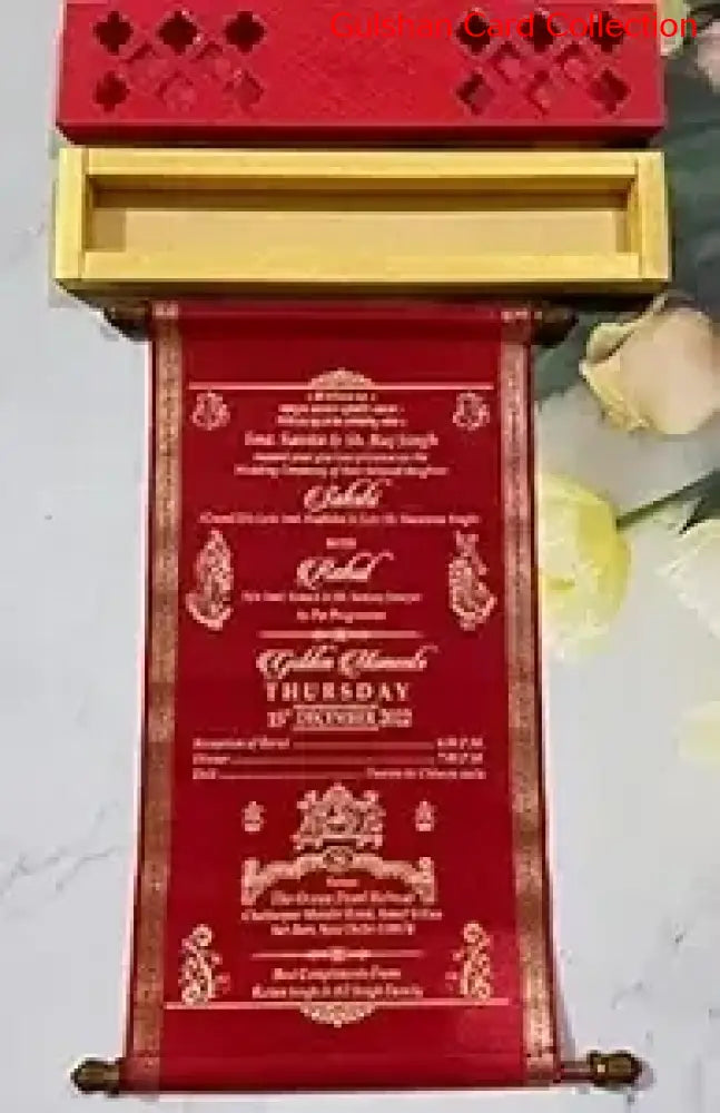 Designer Scroll Cards for Invitation.