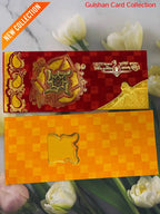 Red & Yellow wedding invitation Card For Marriage FT 16