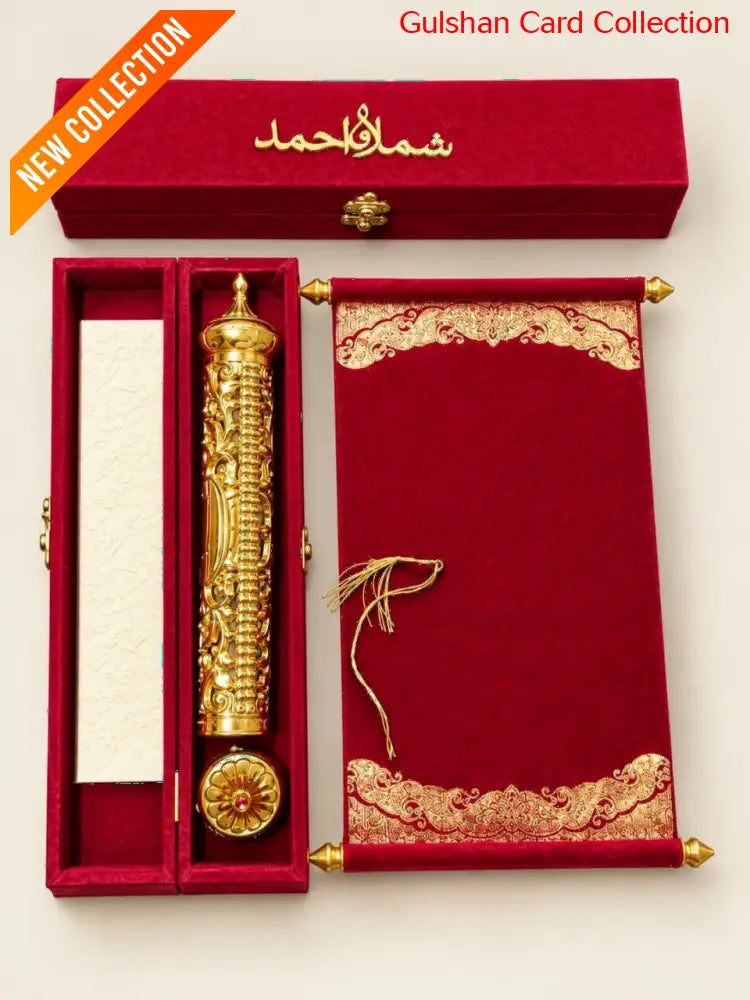 Scroll Wedding Invitation Card for Marriage FWA 23