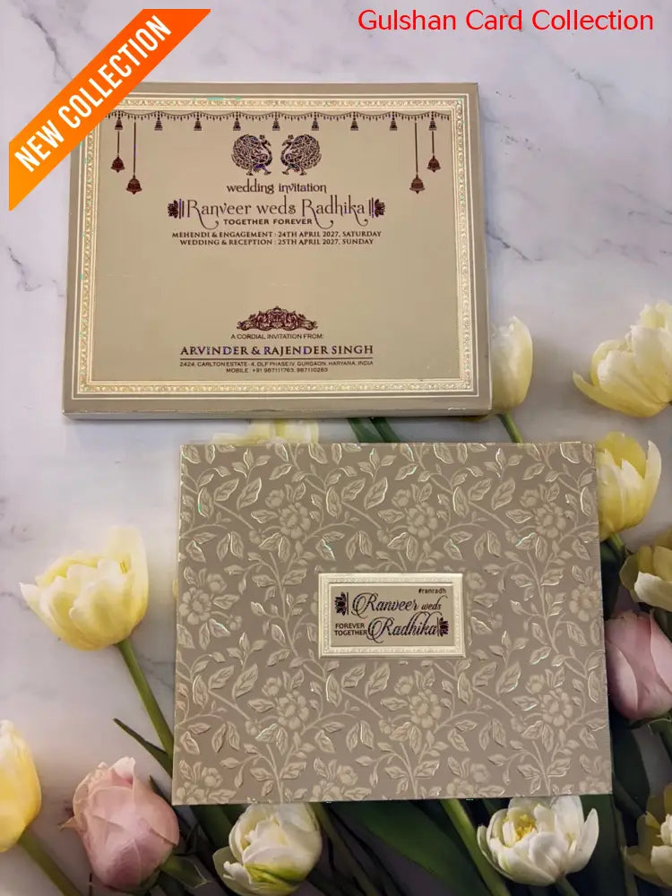 Semibox Designer Wedding Invitation Card for Marriage RD 574