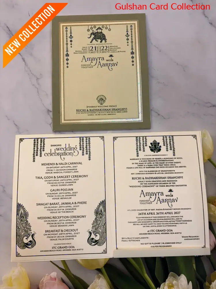 Semibox Designer Wedding Invitation Card for Marriage RD 578