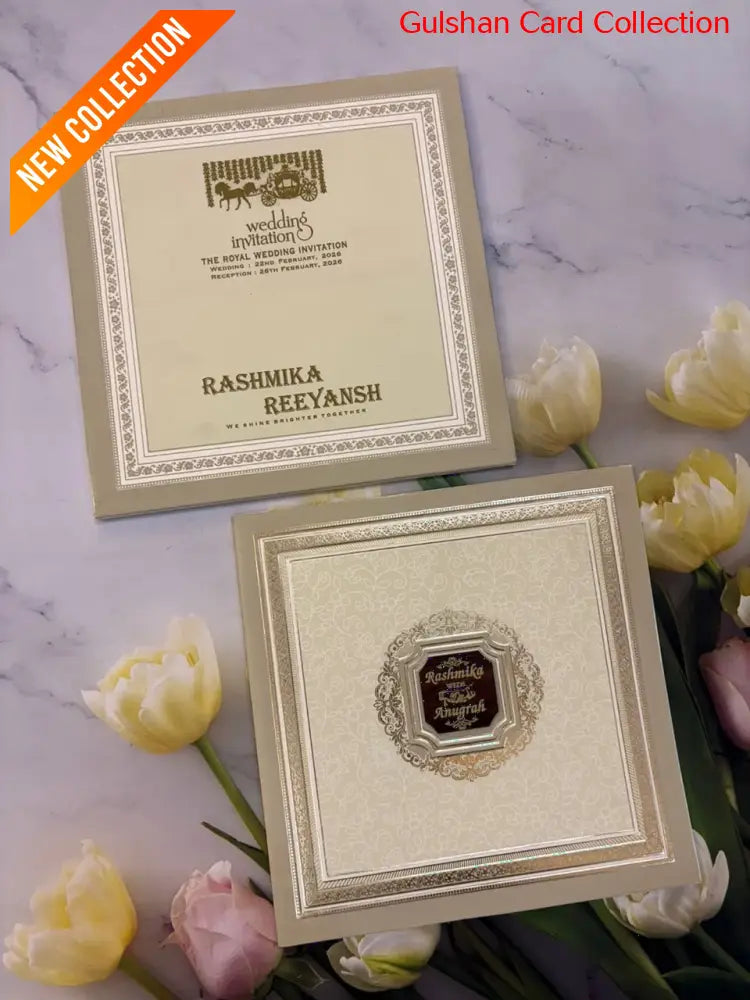 Semibox Designer Wedding Invitation Card for Marriage RD 715-C