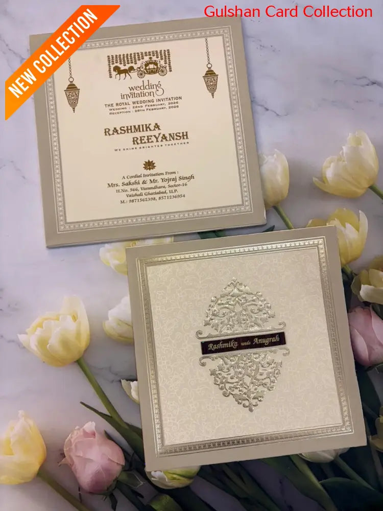 Semibox Designer Wedding Invitation Card for Marriage RD 716-C