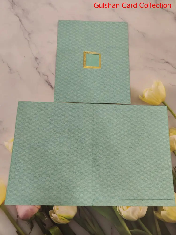 Sky Blue Wedding Invitation Card for Marriage SG 04