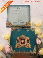 Velvet Hardboard Designer Wedding Invitation Card for Marriage RD 1944
