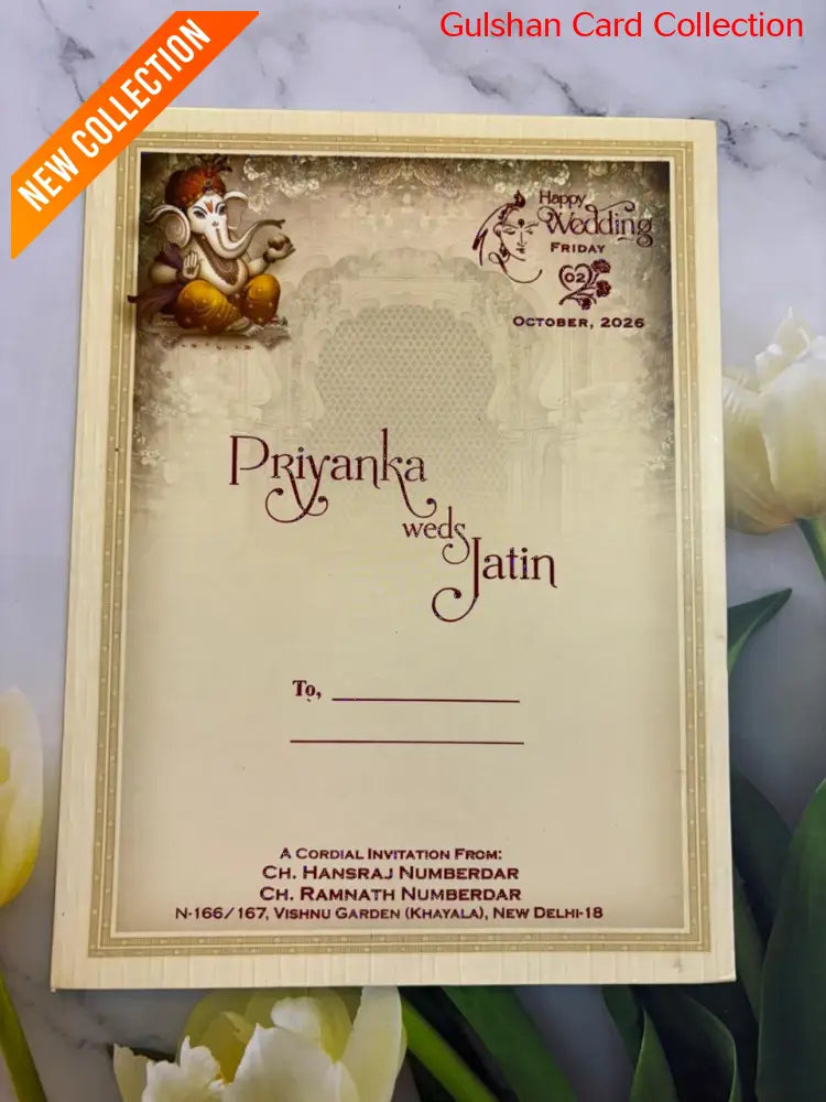 Window cut designer wedding invitation SD B-46.