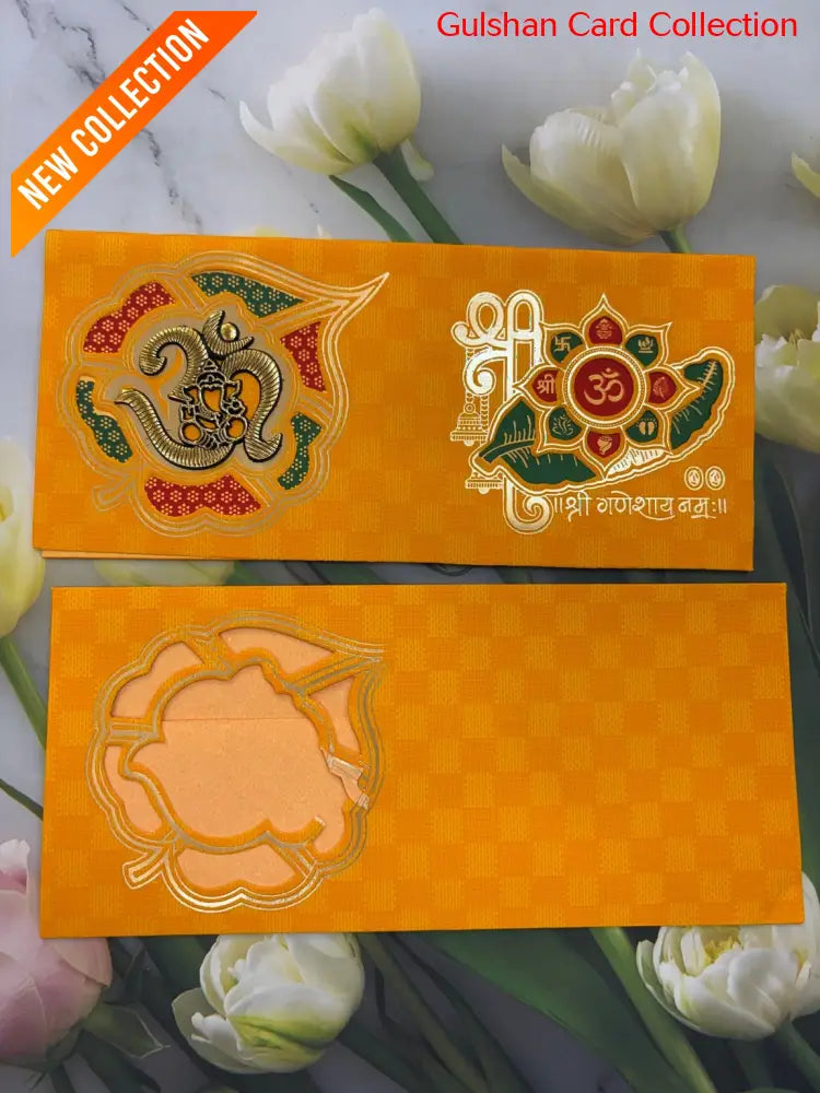 Yellow wedding invitation Card For Marriage FT 25